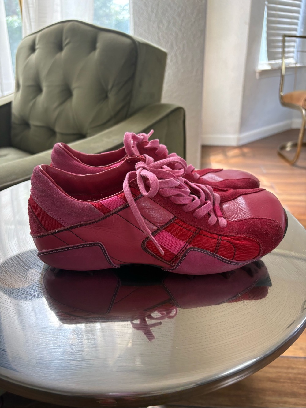 Vtg Diesel Archive Pink Suede Shoes Sneakers Bellatrix  US Women 8.5